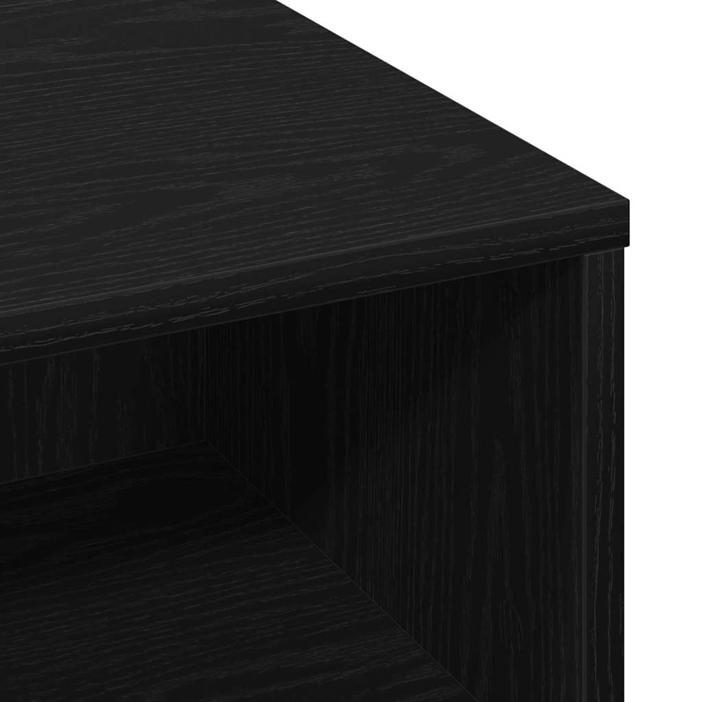 Coffee table black oak 60 x 60 x 30 cm Engineered wood