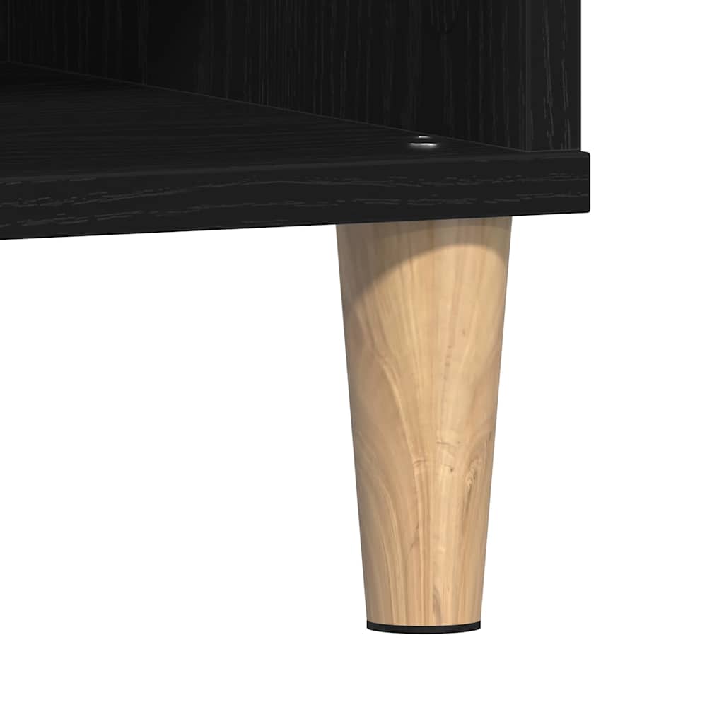 Coffee table black oak 60 x 60 x 30 cm Engineered wood