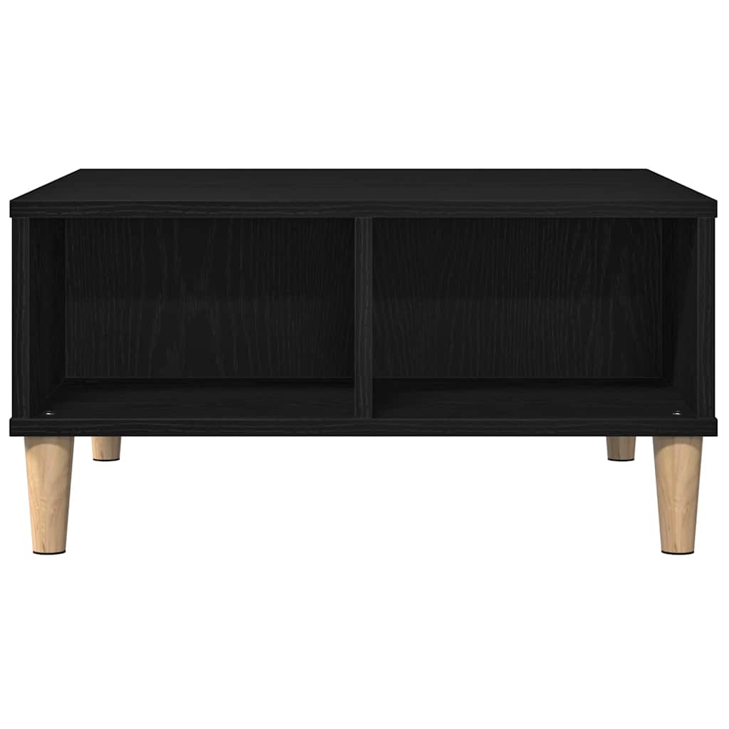 Coffee table black oak 60 x 60 x 30 cm Engineered wood