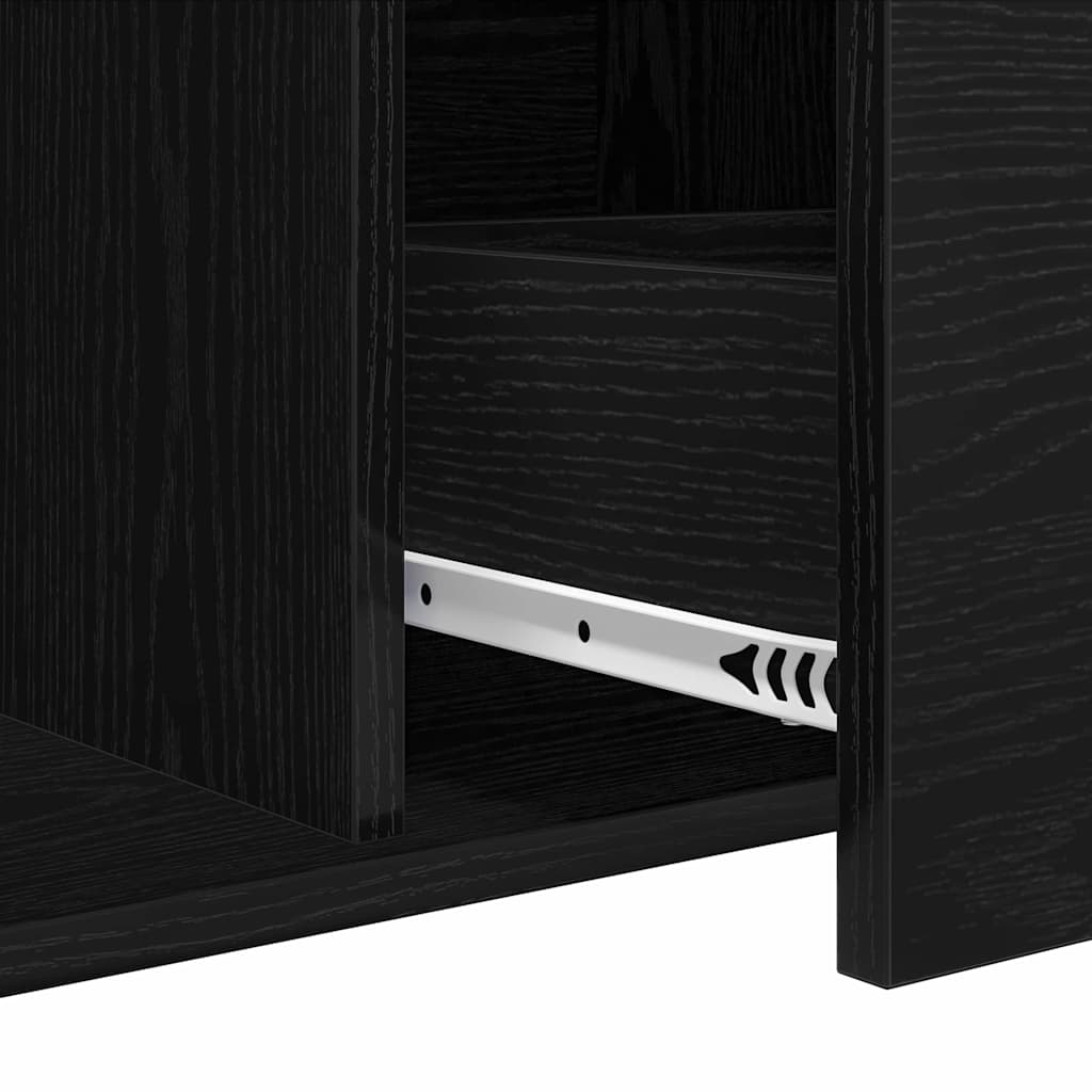 Kumode Melnais ozols 104 x 35 x 70 cm Pārstrādāta koksne