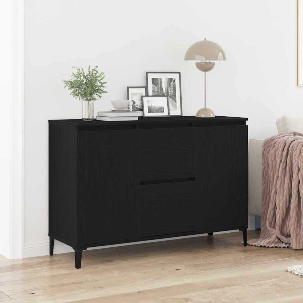 Kumode Melnais ozols 104 x 35 x 70 cm Pārstrādāta koksne