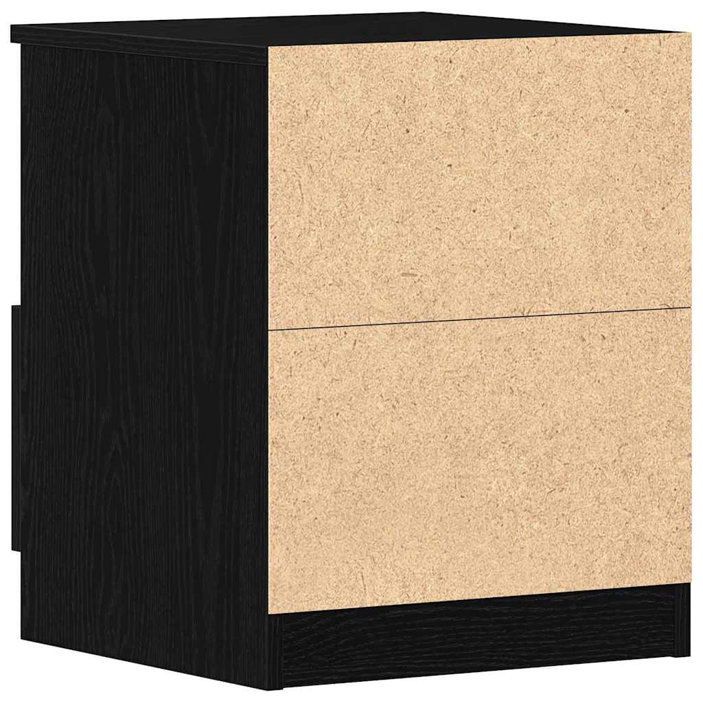 Bedside cabinet 2 pcs Black oak 40 x 40 x 50 cm