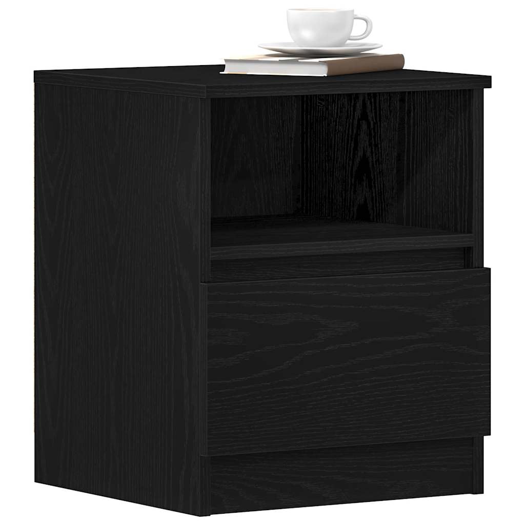 Bedside cabinet 2 pcs Black oak 40 x 40 x 50 cm