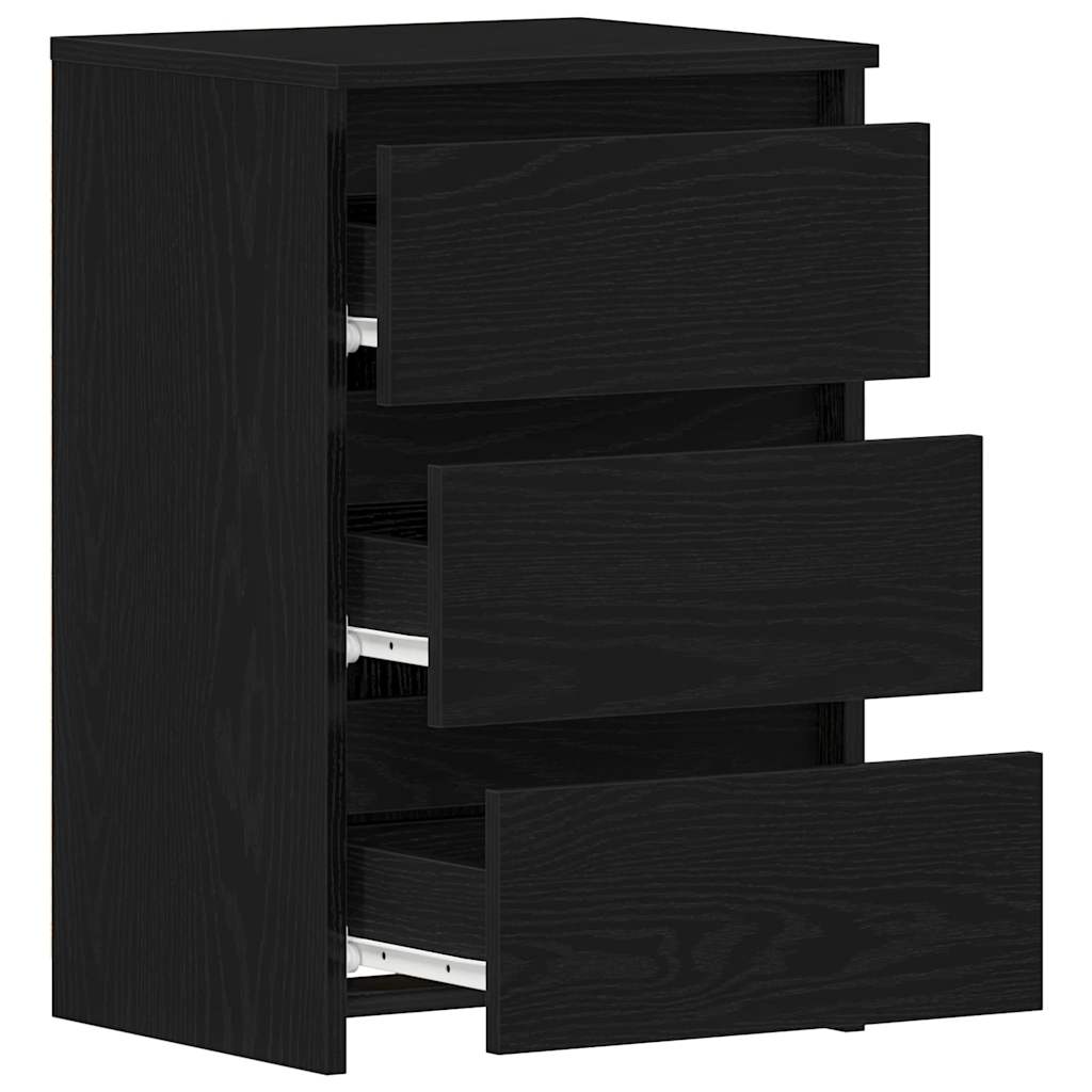 Šalia lovos spintelė 2 pcs juoda ąžuolo 40 x 35 x 62.5 cm