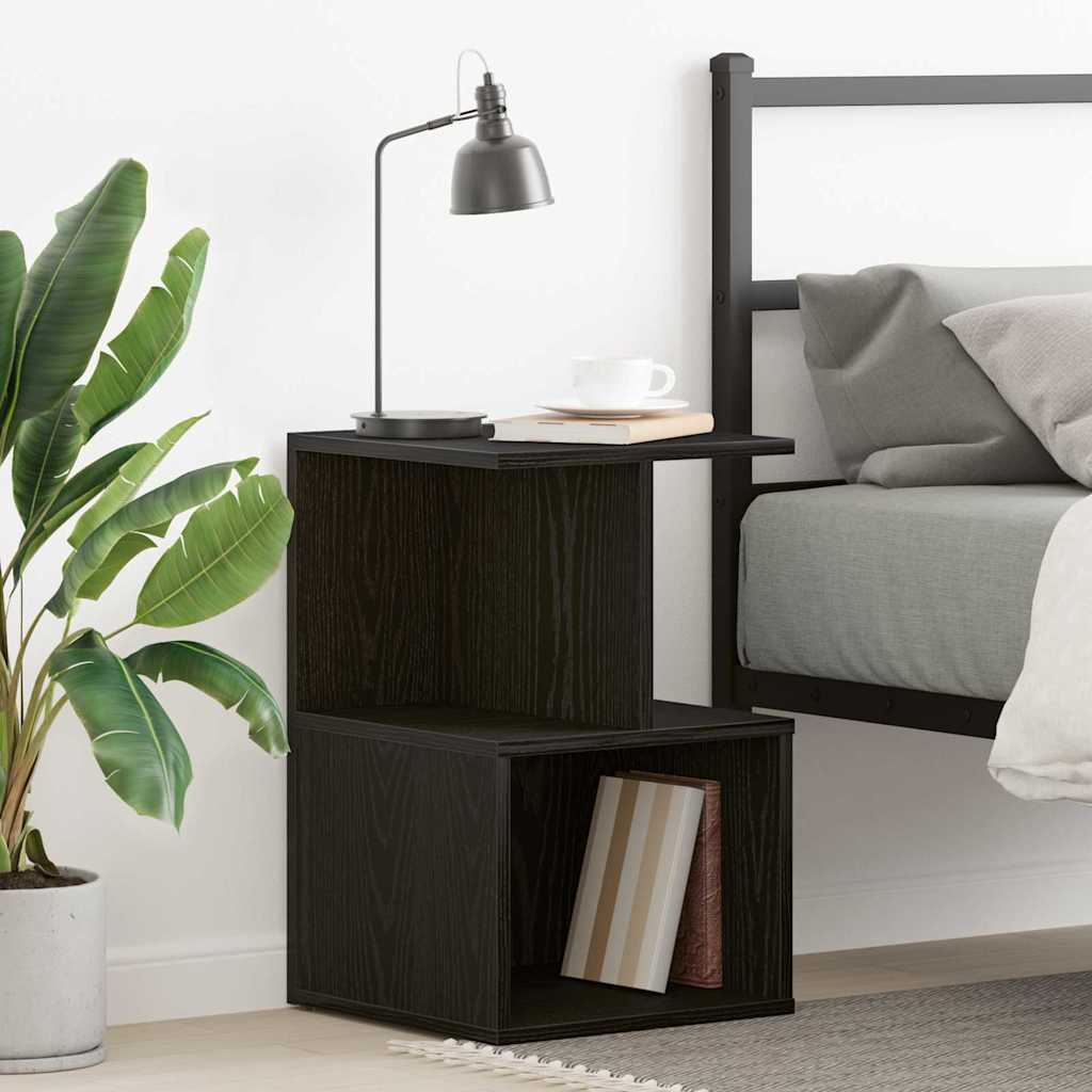 Bedside cabinet black oak 35 x 35 x 55 cm
