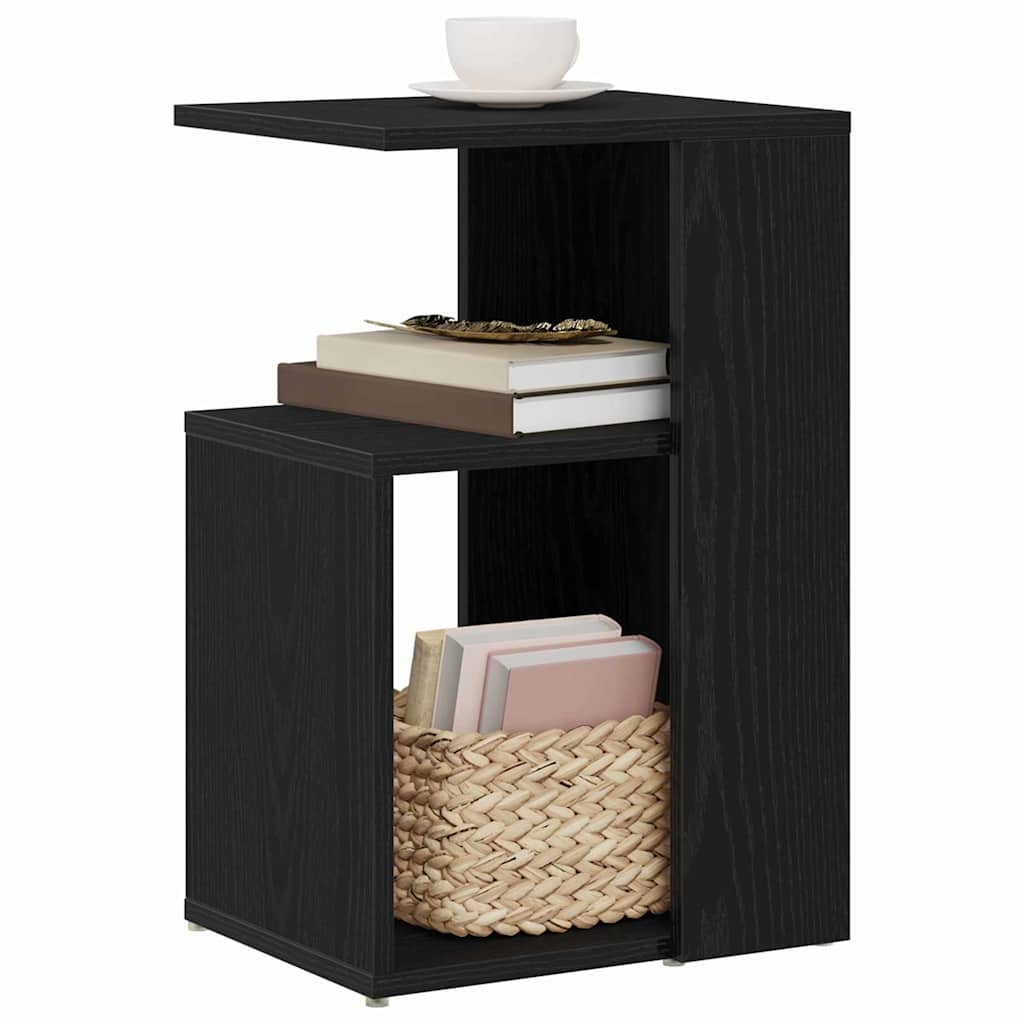 Side Table Black Oak 36 x 30 x 56 cm Engineered Wood