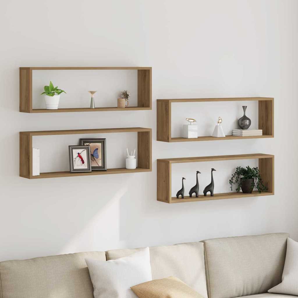 Sienas plaukts 4 gab. Ozols 80 x 15 x 26 cm