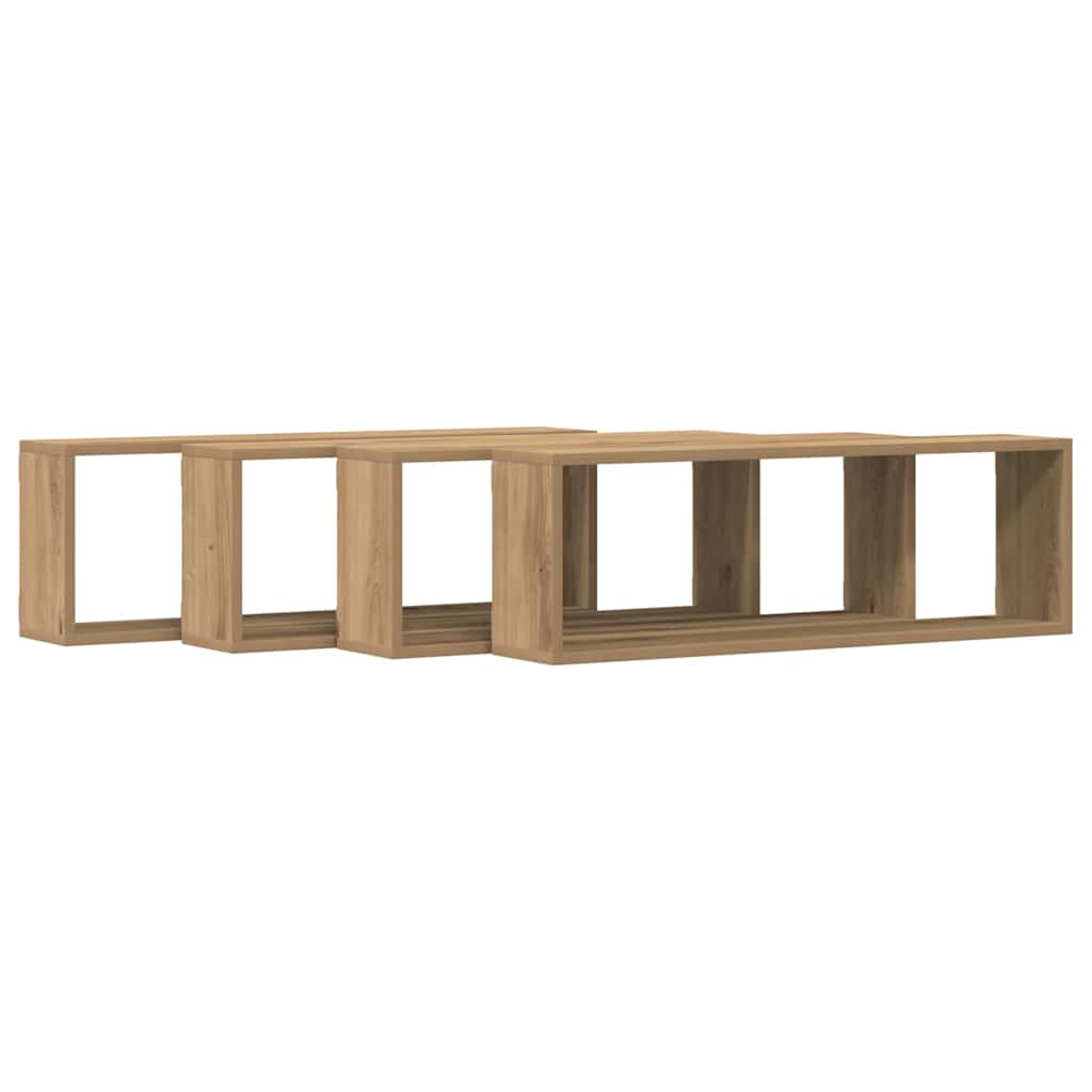 Sienas plaukts 4 gab. Ozols 80 x 15 x 26 cm