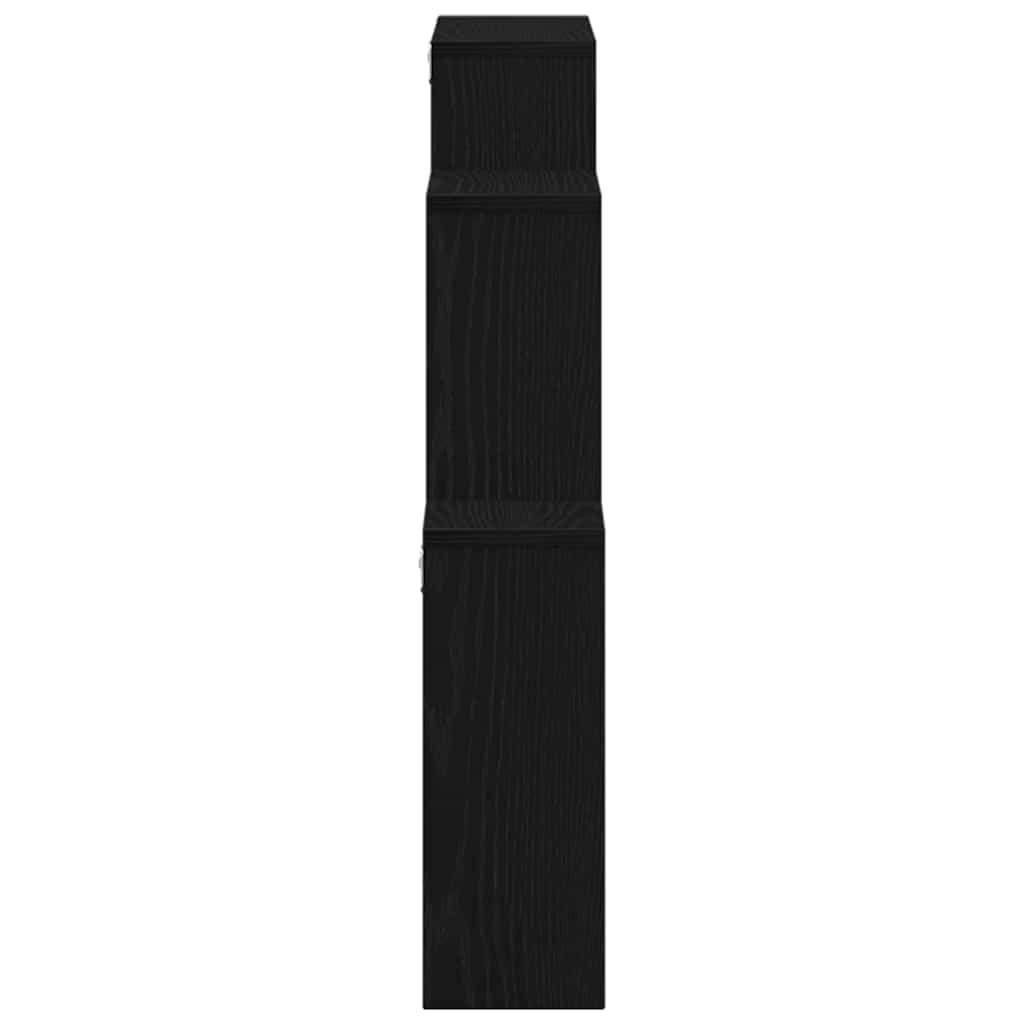 Sienas kubveida plaukts melns ozols 80 x 15 x 78.5 cm