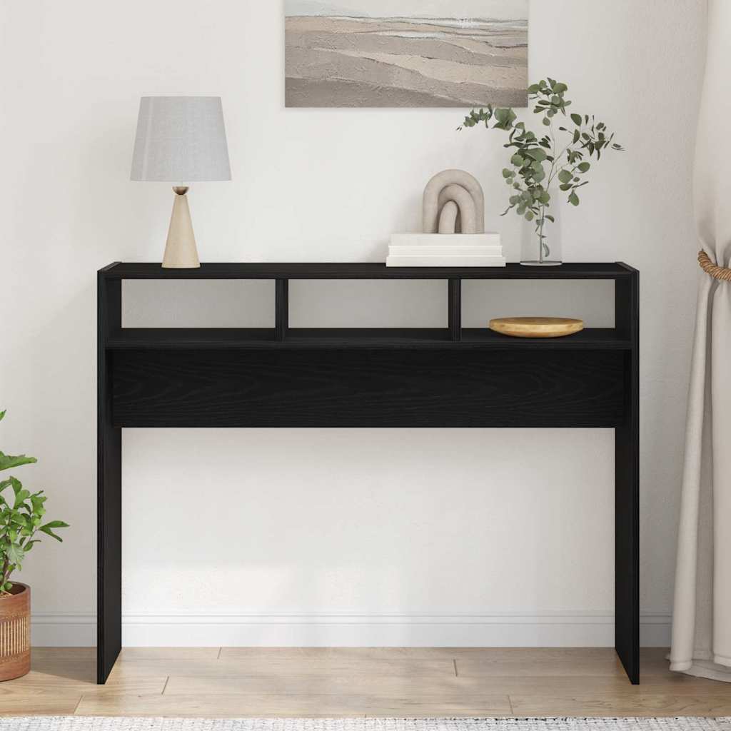 Konsoles galds melns ozols 105 x 30 x 80 cm