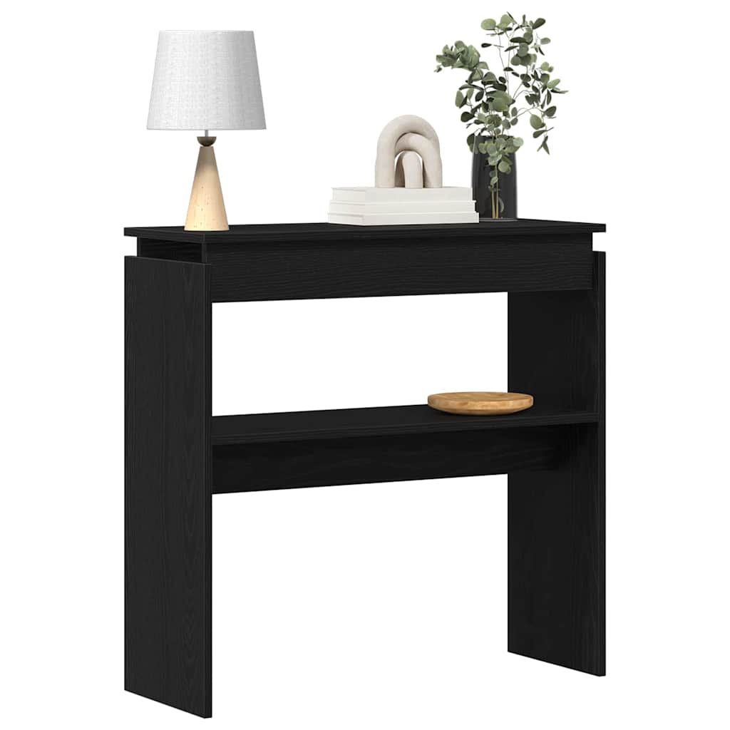 Console Table Black Oak 80 x 30 x 80 cm