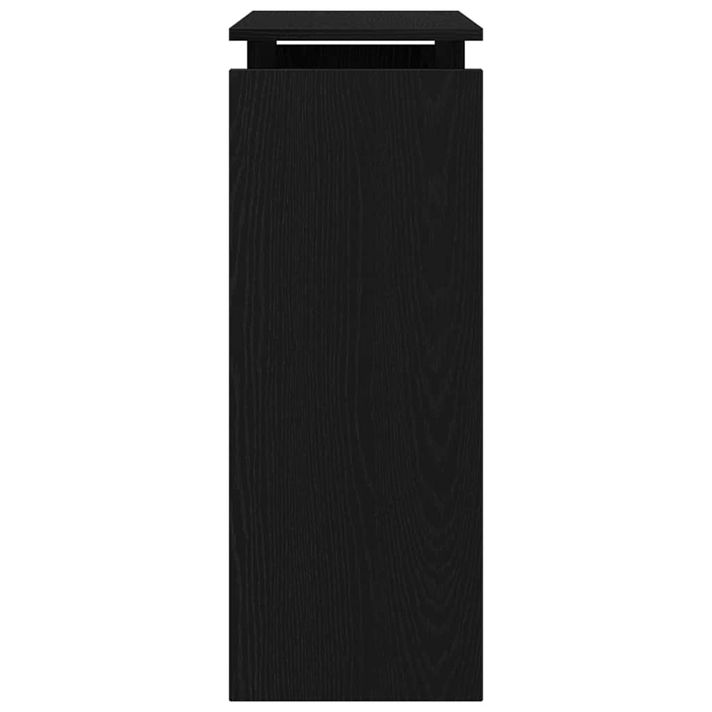 Console Table Black Oak 80 x 30 x 80 cm