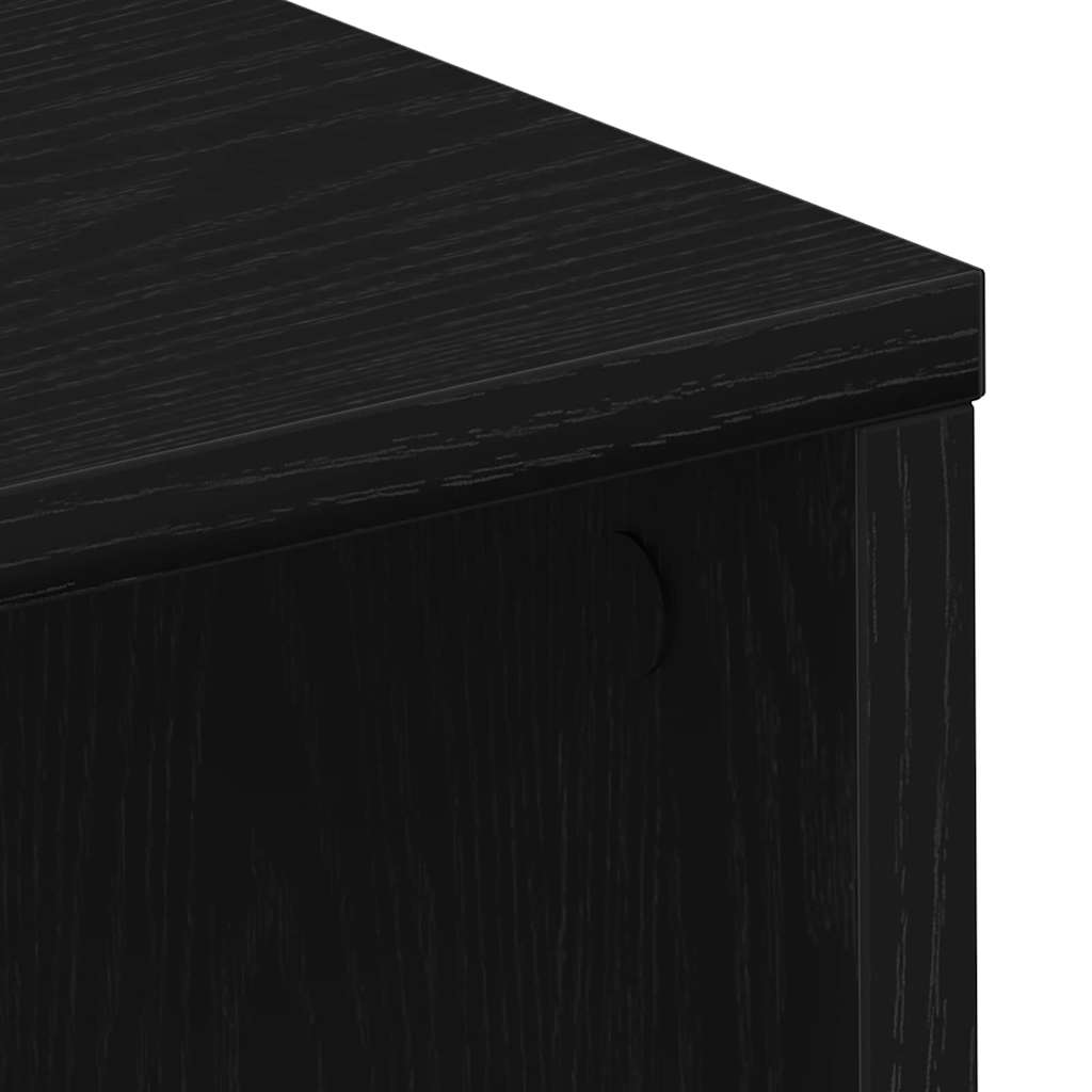 Juodas stalas 102,5x35x75 cm iš medžio
