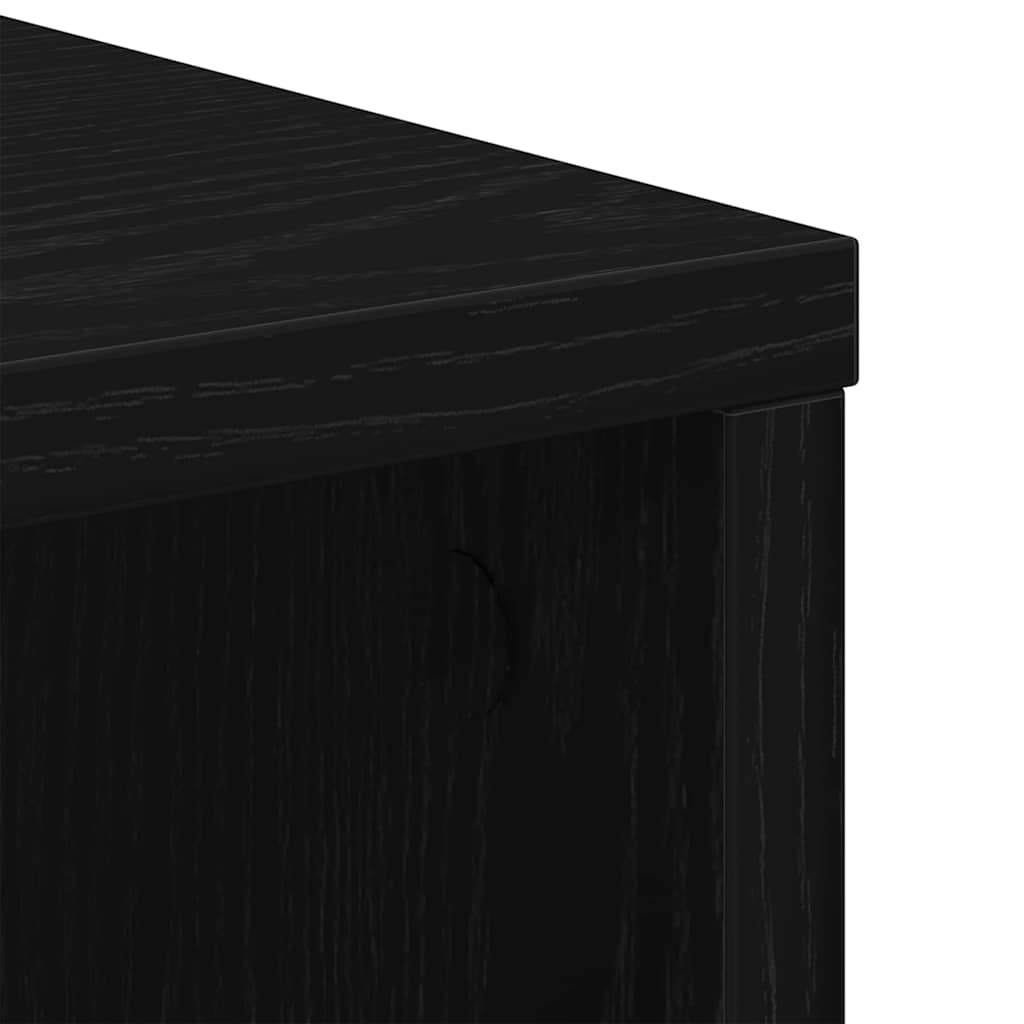 Storage cabinet with wheels Black oak 60 x 53 x 72.5 cm