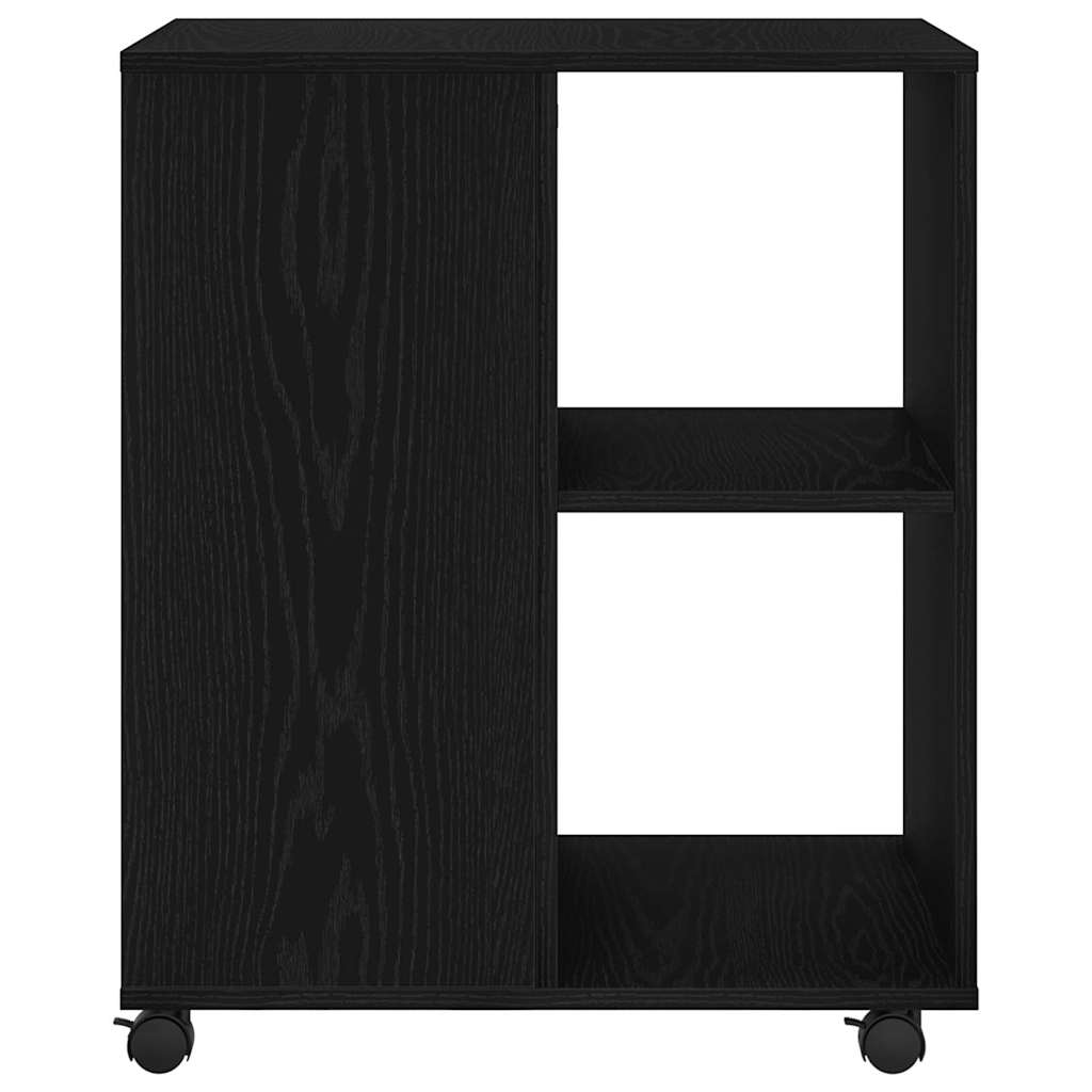 Storage cabinet with wheels Black oak 60 x 53 x 72.5 cm