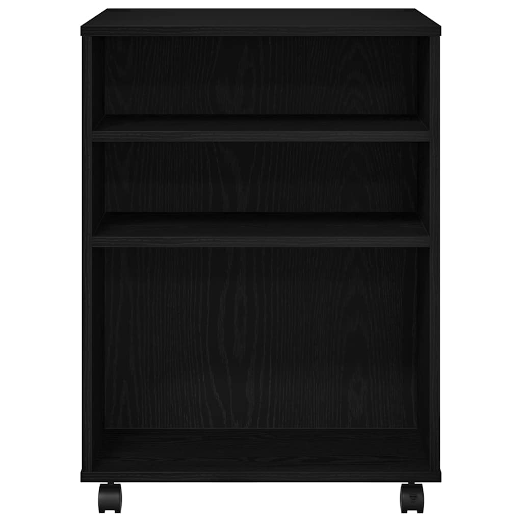 Storage cabinet with wheels Black oak 60 x 53 x 72.5 cm