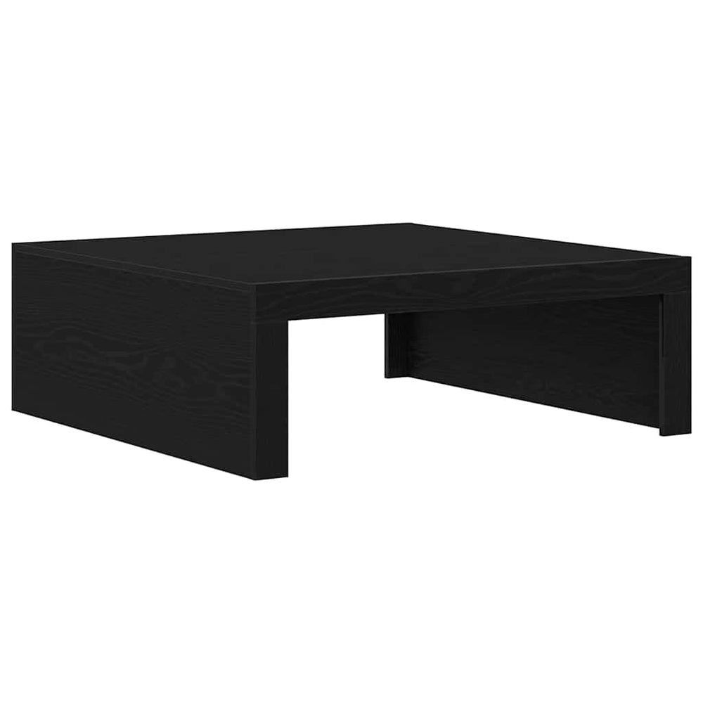 Juodasis ąžuolo kavos staliukas - 100 x 100 x 35 cm, pagamintas iš kokybiško inžinerinio medžio