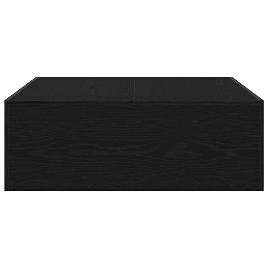 Juodasis ąžuolo kavos staliukas - 100 x 100 x 35 cm, pagamintas iš kokybiško inžinerinio medžio