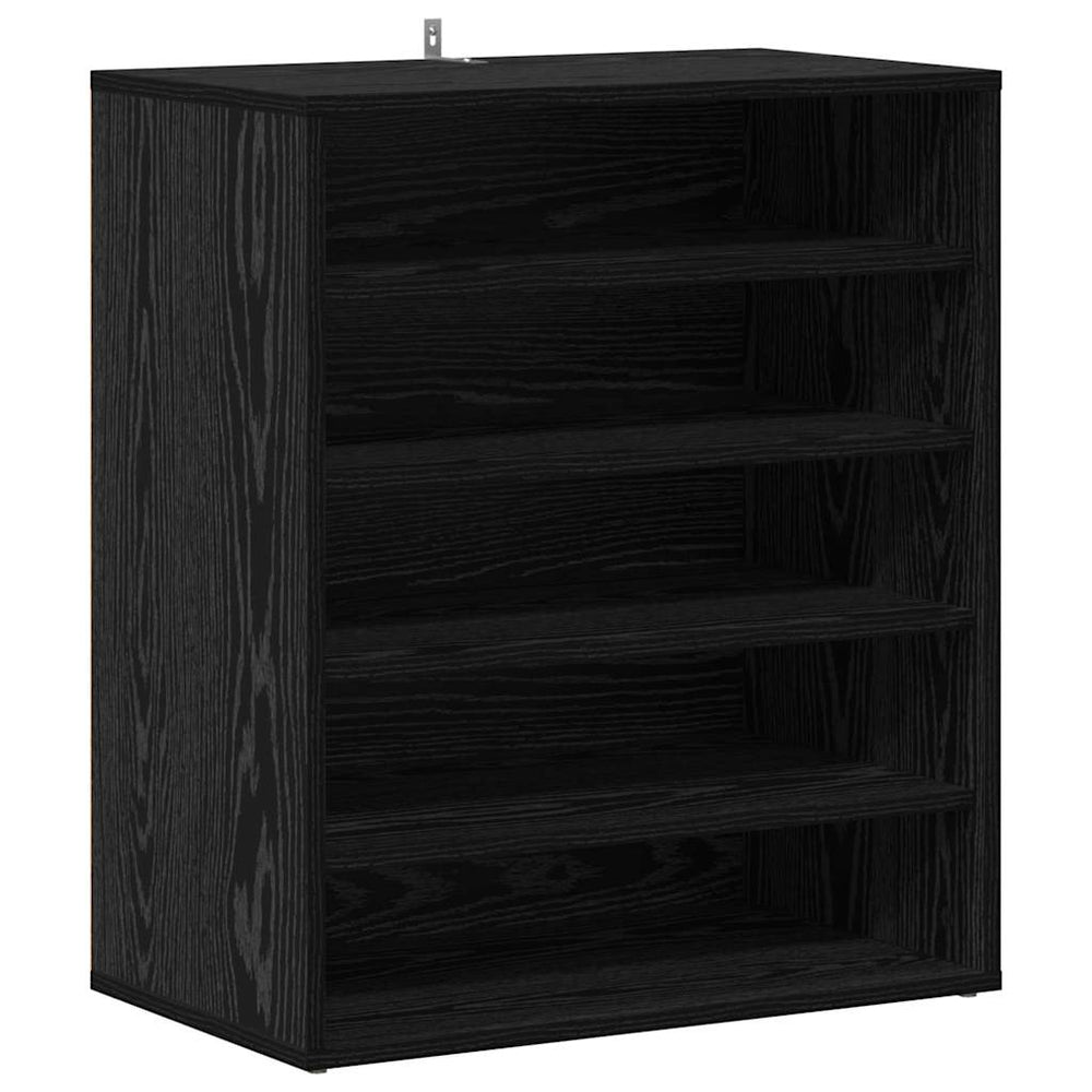 Shoe Cabinet Black Oak 60 x 35 x 70 cm Engineered Wood
