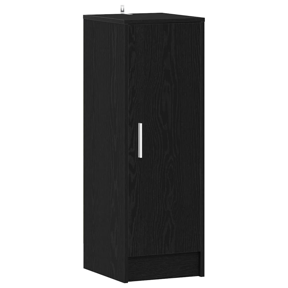 Shoe Cabinet Black Oak 32 x 35 x 92 cm Engineered Wood