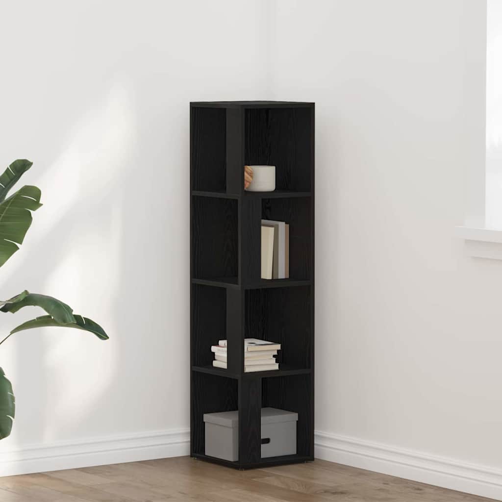 Juoda Lentyna 33x33x132 cm iš inžinerinės medienos