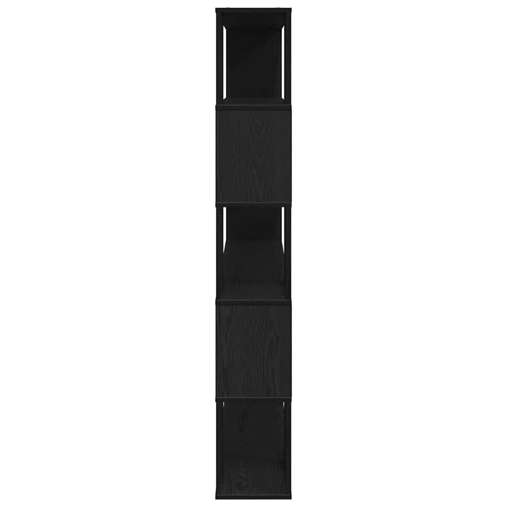 TV skapju komplekts melns ozolkoks 100 x 24 x 155 cm