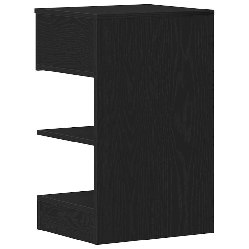 Bedside cabinet with drawer Black oak 40 x 35 x 65 cm