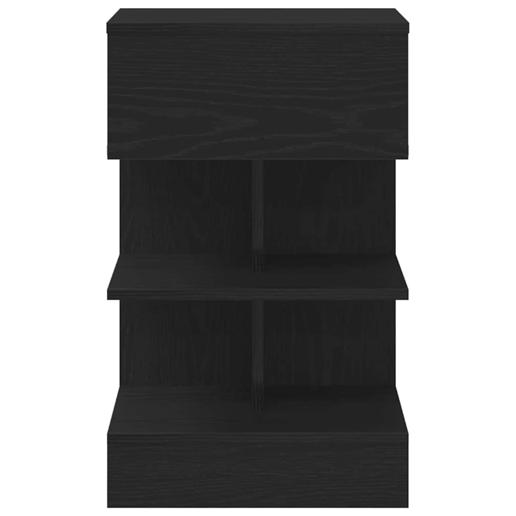 Bedside cabinet with drawer Black oak 40 x 35 x 65 cm