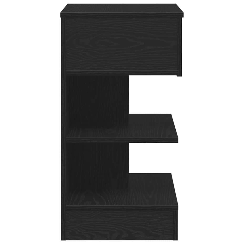 Bedside cabinet with drawer Black oak 40 x 35 x 65 cm