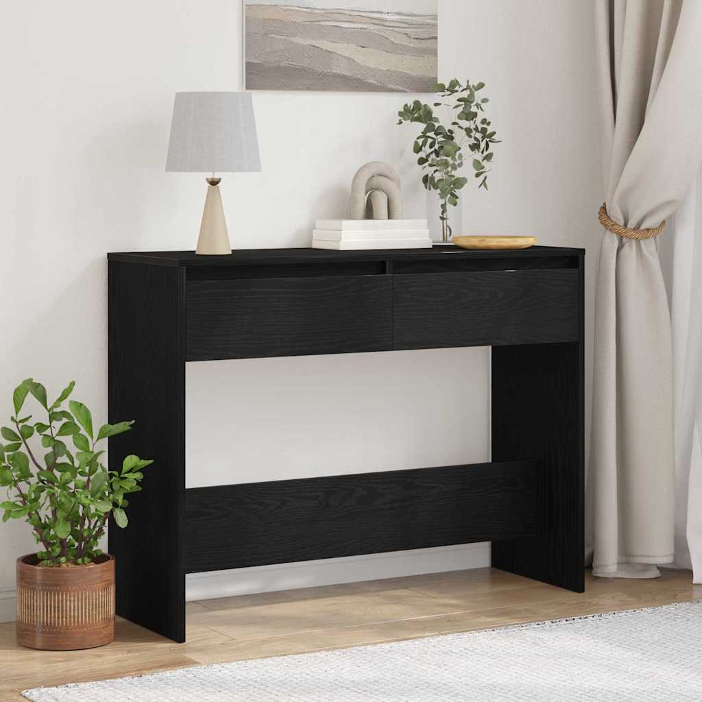 Konsolinis stalas su stalčių Juodas ąžuolas 100 x 35 x 76,5 cm