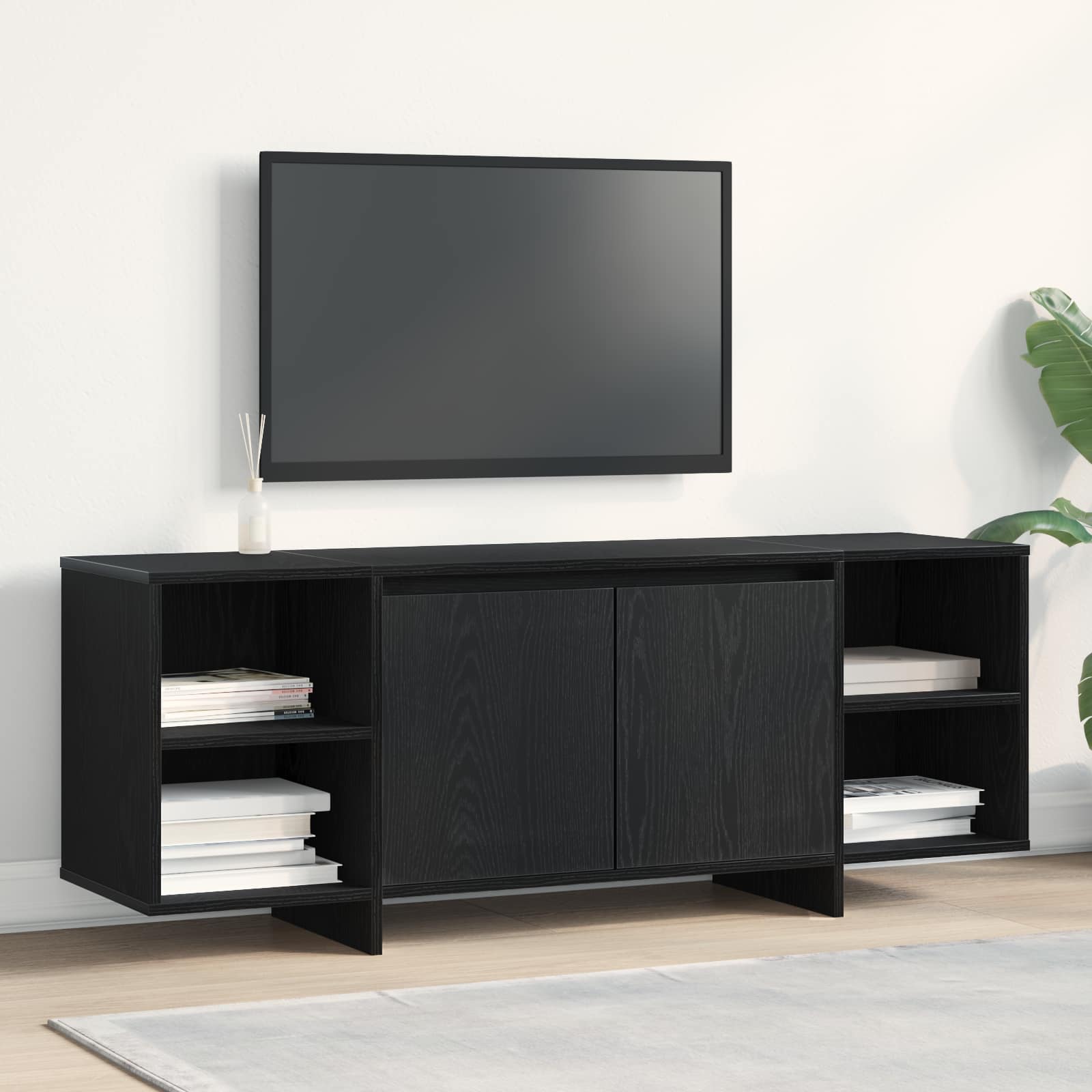 TV skapis melns ozols 120 x 30 x 40,5 cm