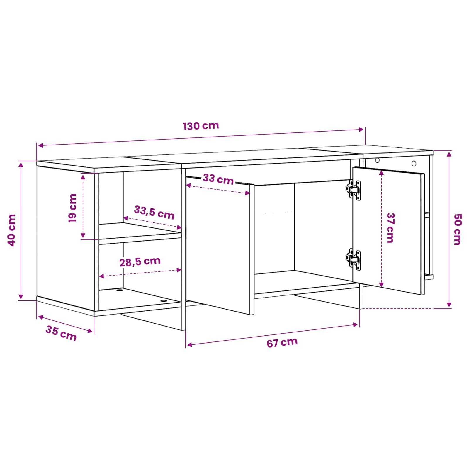 TV skapis melns ozols 120 x 30 x 40,5 cm