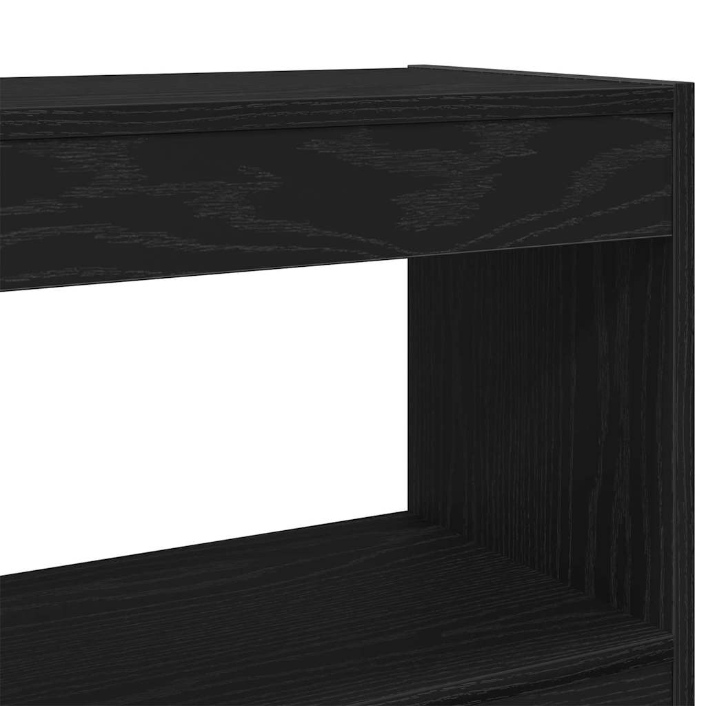 Grāmatu plaukts melns ozols 100 x 30 x 103 cm Apstrādāta koksne