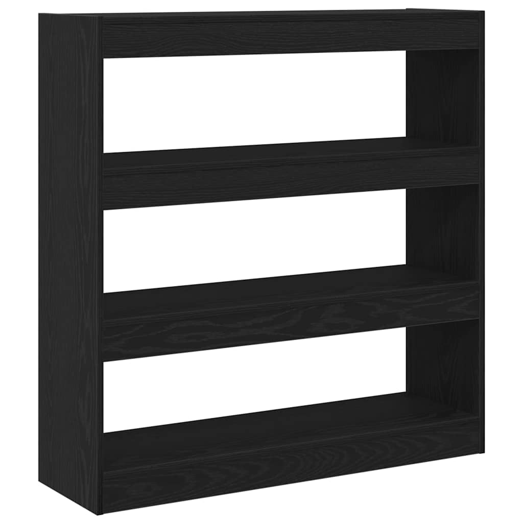 Grāmatu plaukts melns ozols 100 x 30 x 103 cm Apstrādāta koksne