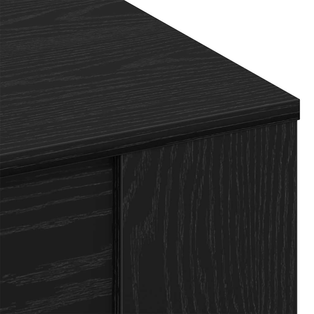 Juodas kavos staliukas 102x55x45 cm, pagamintas iš medienos