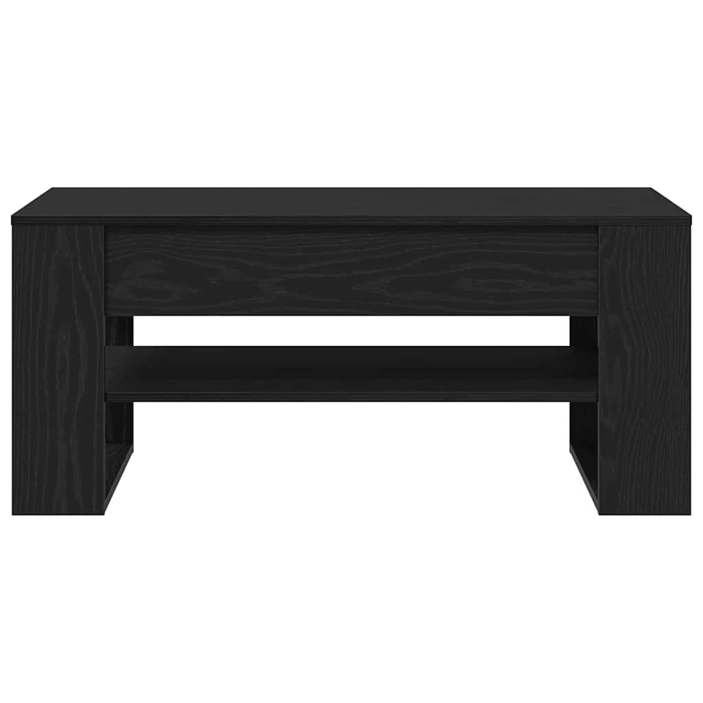 Juodas kavos staliukas 102x55x45 cm, pagamintas iš medienos