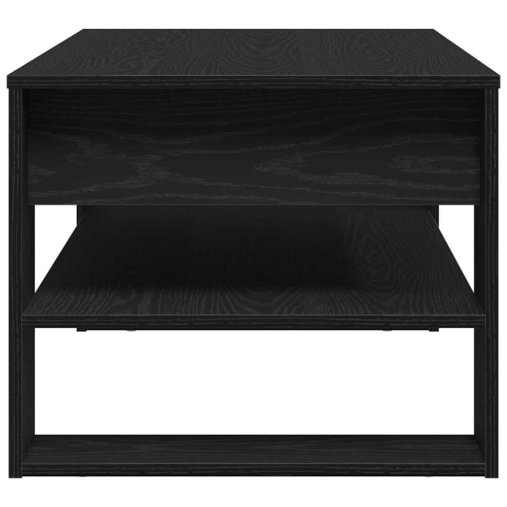Juodas kavos staliukas 102x55x45 cm, pagamintas iš medienos