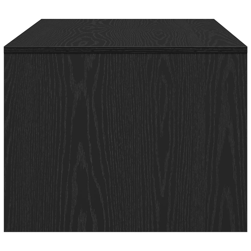 Juodas ąžuolo kavos staliukas 102x55x43.5 cm, pagamintas iš inžinerinės medienos
