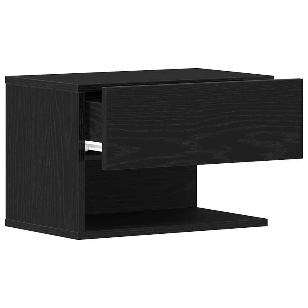 Šalia lovos spintelė 2 pcs Juodas ąžuolas 46 x 30 x 30 cm