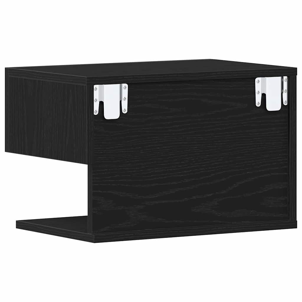 Šalia lovos spintelė 2 pcs Juodas ąžuolas 46 x 30 x 30 cm