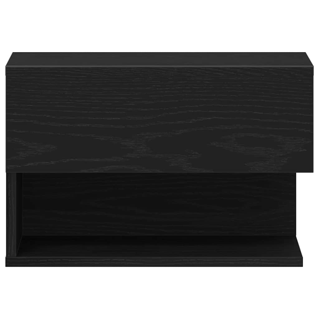 Šalia lovos spintelė 2 pcs Juodas ąžuolas 46 x 30 x 30 cm