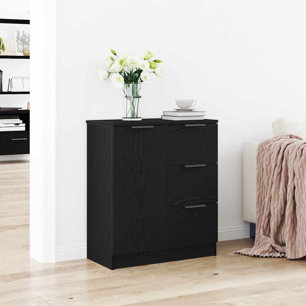 Kumode ar atvilktni Melna 60 x 30 x 70 cm Apstrādāta koksne