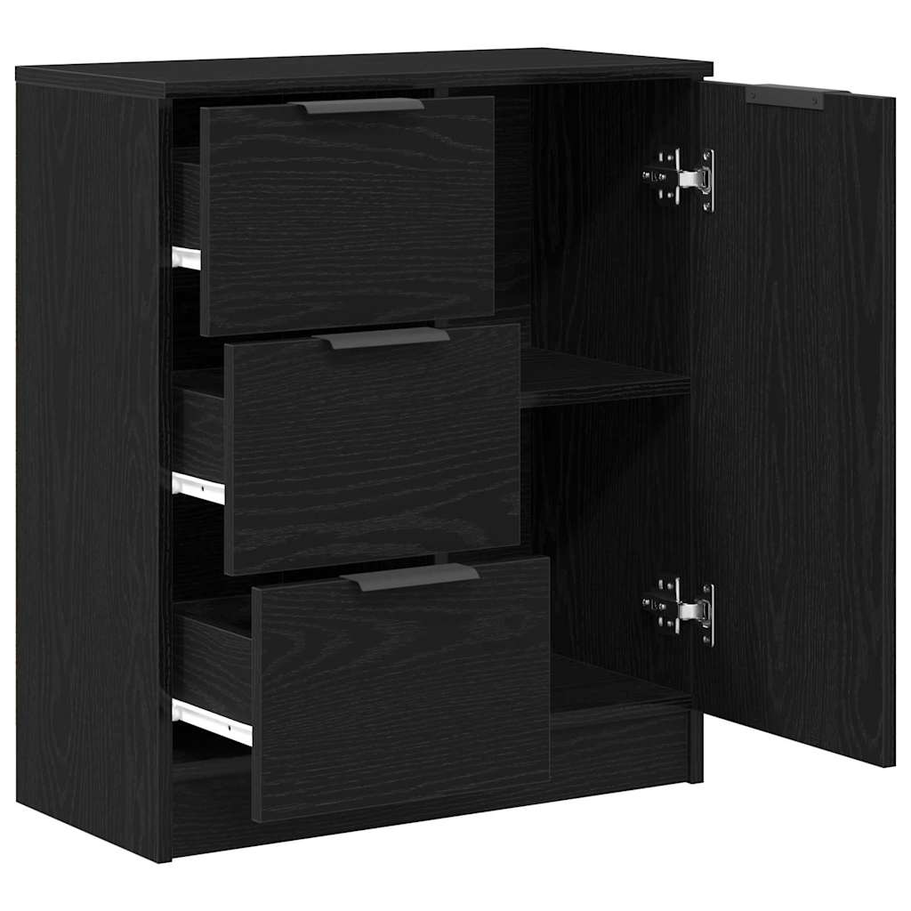 Kumode ar atvilktni Melna 60 x 30 x 70 cm Apstrādāta koksne