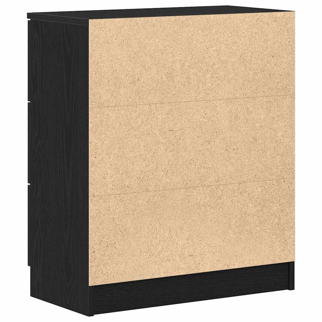 Kumode ar atvilktni Melna 60 x 30 x 70 cm Apstrādāta koksne