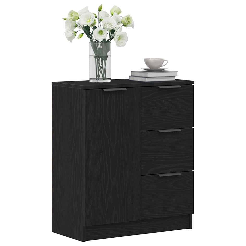 Kumode ar atvilktni Melna 60 x 30 x 70 cm Apstrādāta koksne