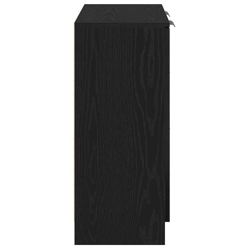 Kabalas su stalčių Juoda 60 x 30 x 70 cm Apdirbta mediena