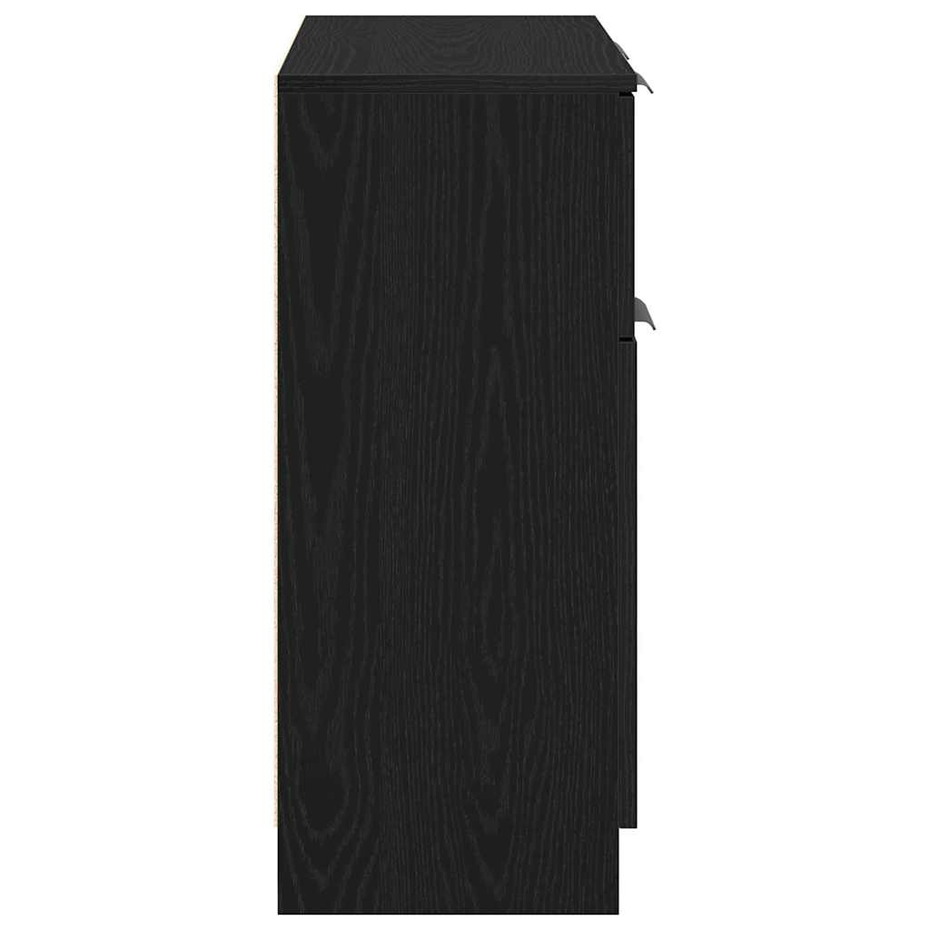Kabalas su stalčių Juoda 60 x 30 x 70 cm Apdirbta mediena