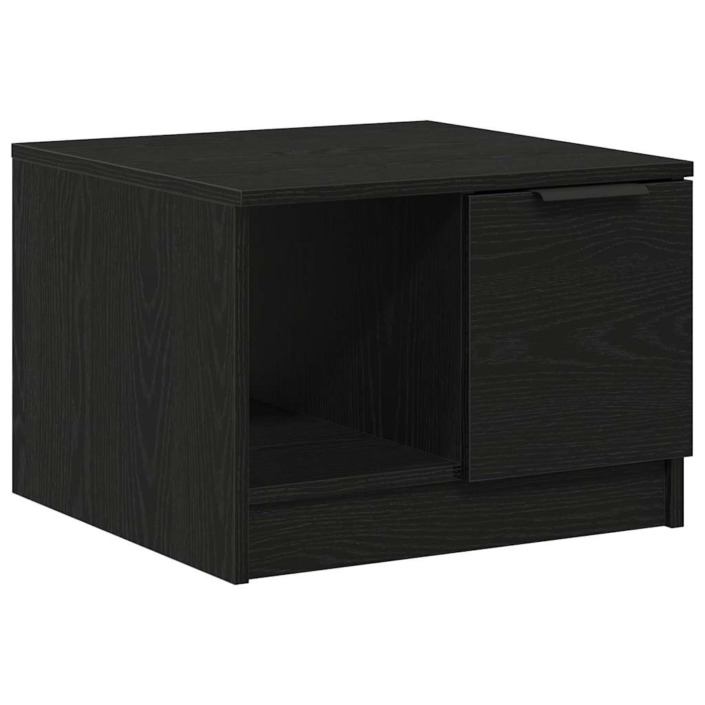 Coffee table black oak 50 x 50 x 36 cm Engineered wood