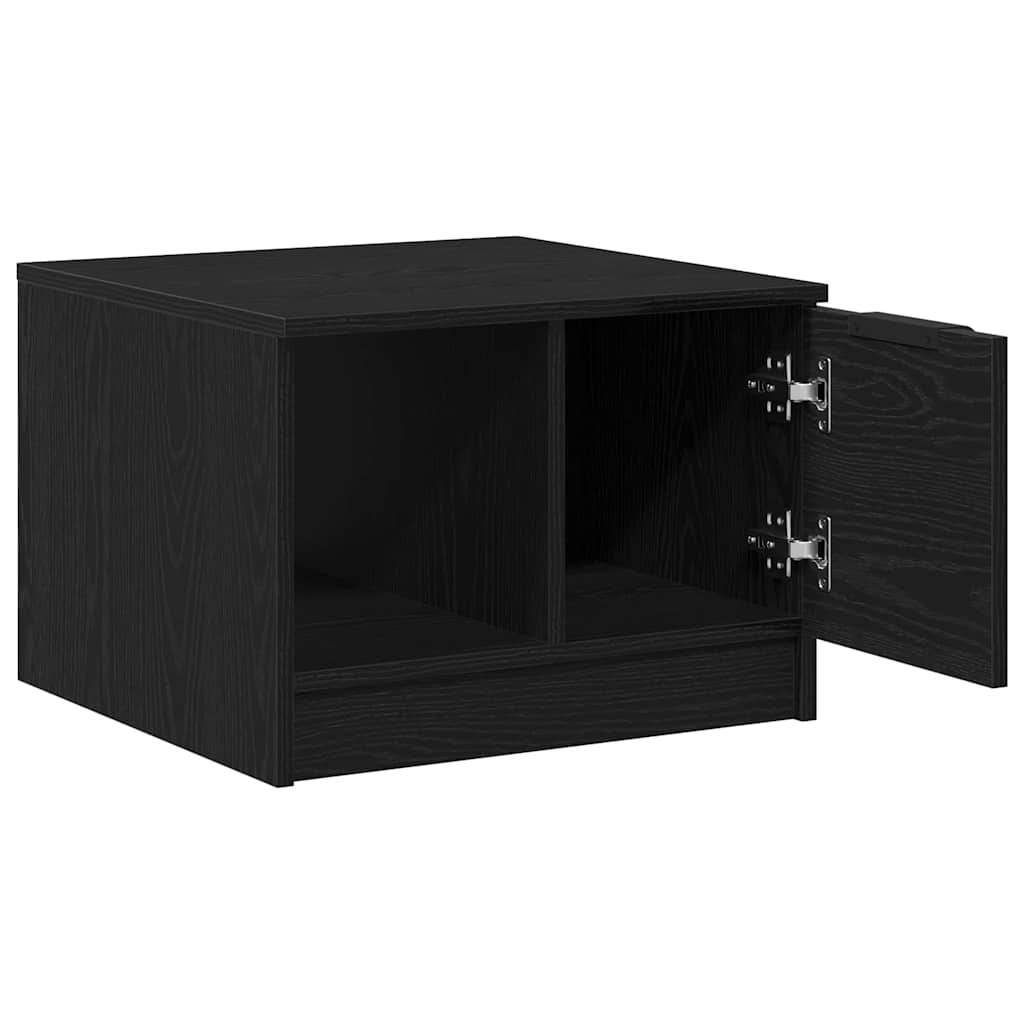 Coffee table black oak 50 x 50 x 36 cm Engineered wood