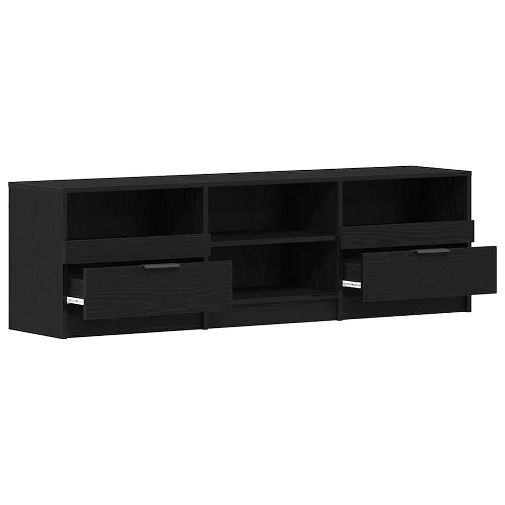 TV Cabinet with Drawers Black 150 x 33.5 x 45 cm